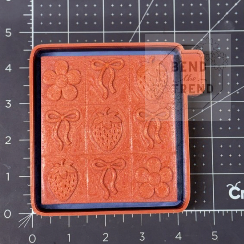 3D Coquette Strawberry Bow Daisy Mold