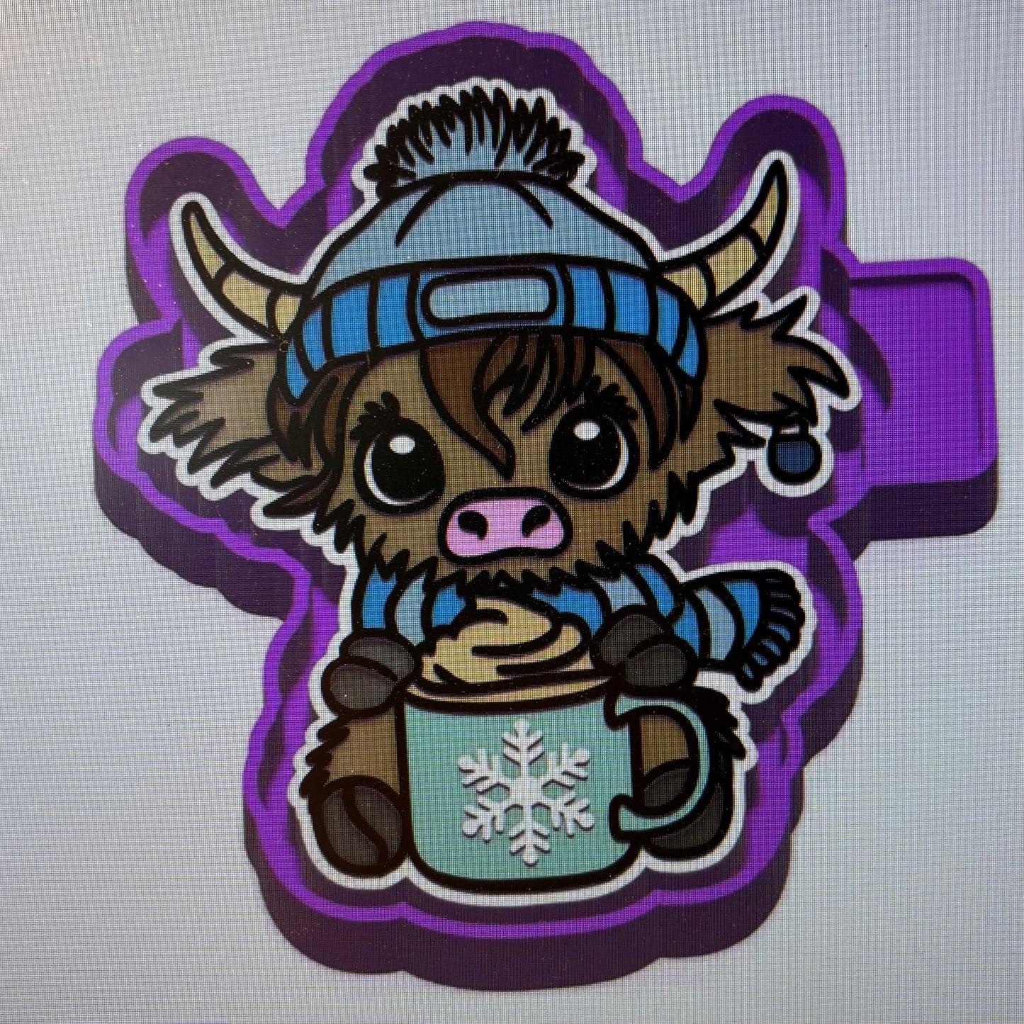 Highland Cow Christmas Mug Mold