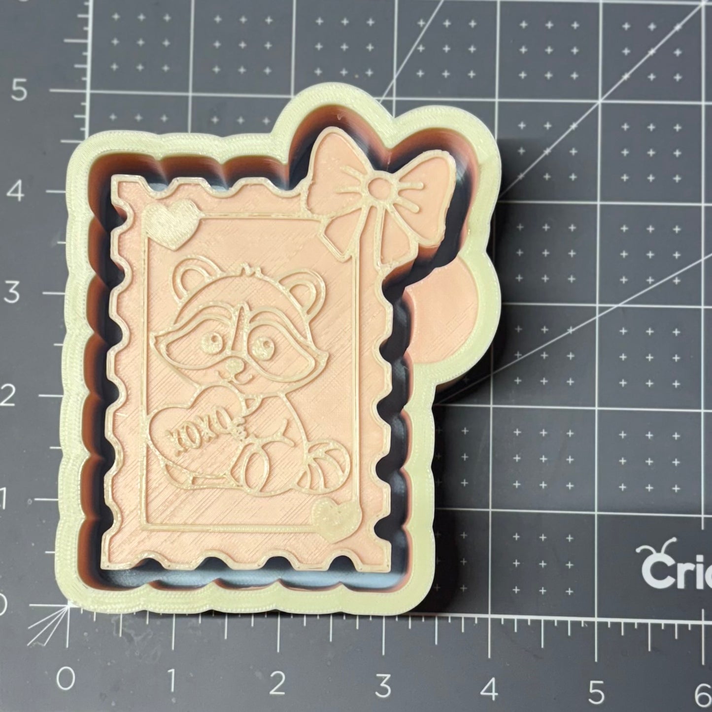 Raccoon XOXO Stamp Mold