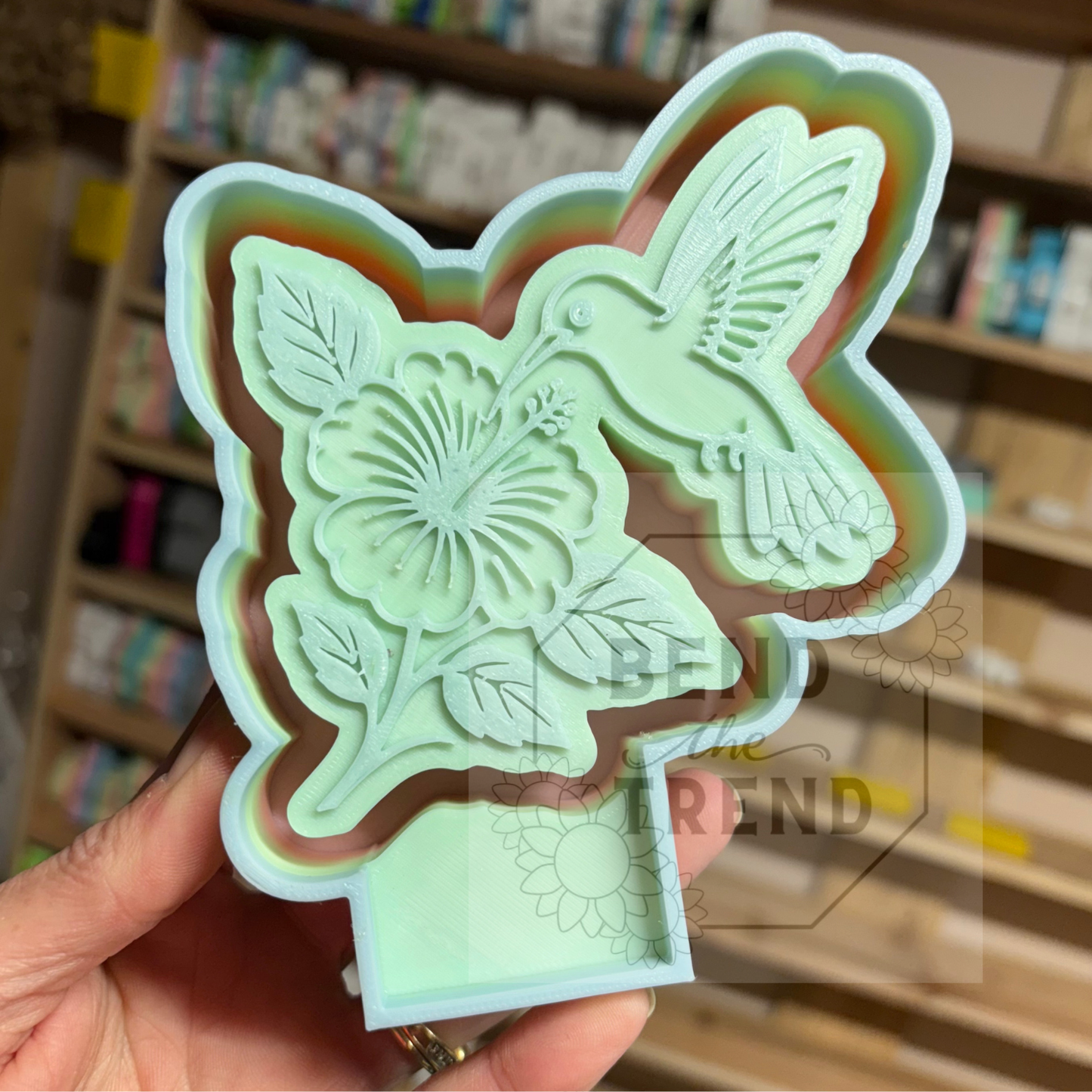 Hummingbird & Flowers Mold
