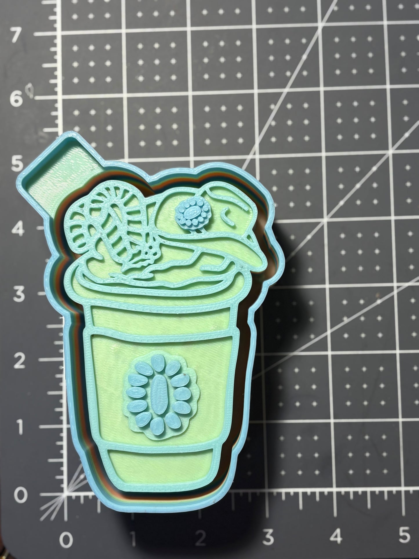 Turquoise Candy Cane Latte Mold