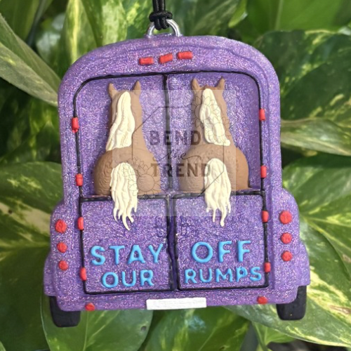 3D Horse Trailer Stay off Our Rumps Mold