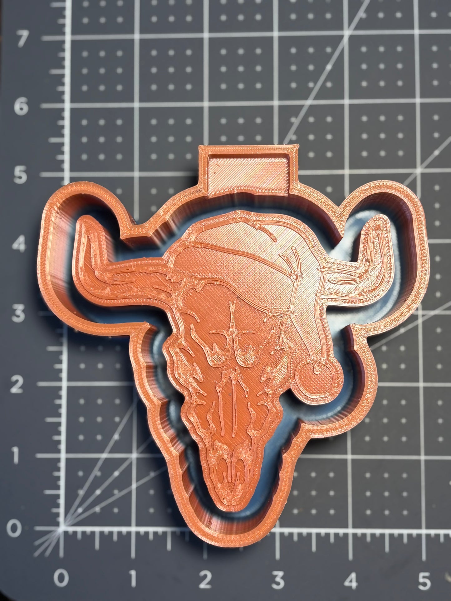 Cow skull with Santa Hat Mold