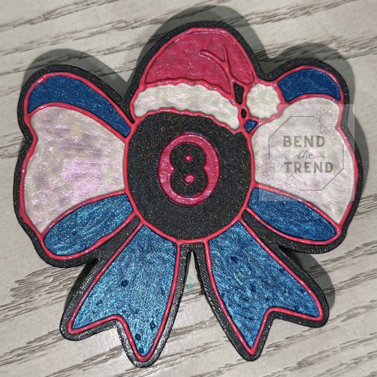 8 Ball Christmas Bow Mold