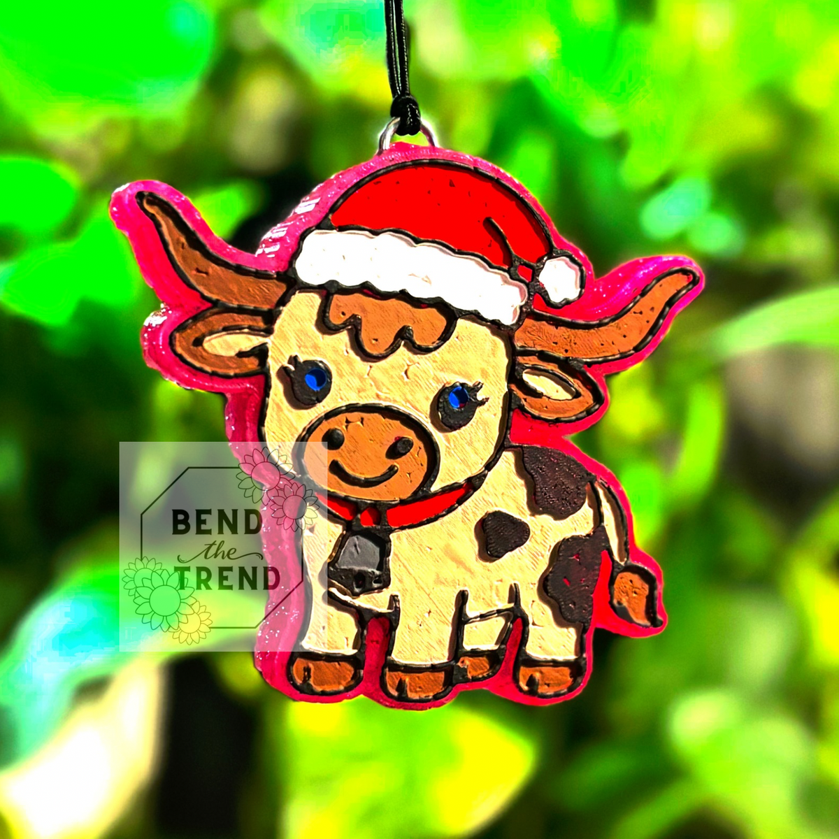 Highland Cow With Santa Hat Mold