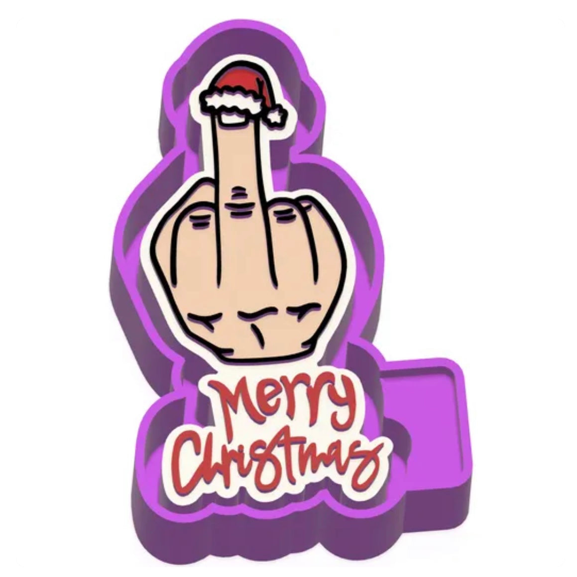 Merry Christmas Finger Mold