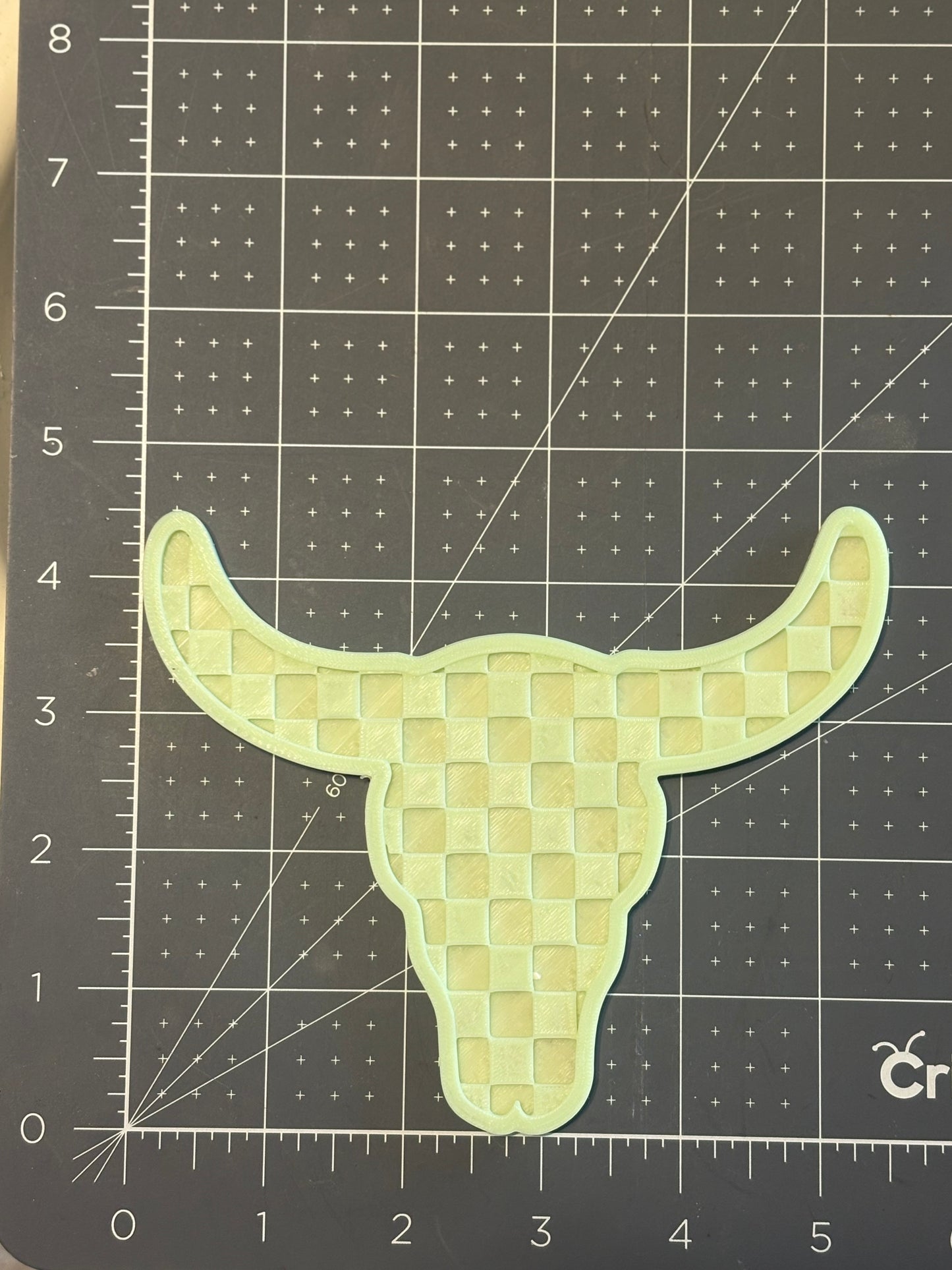 Bull Skull B Checkered Insert Mold