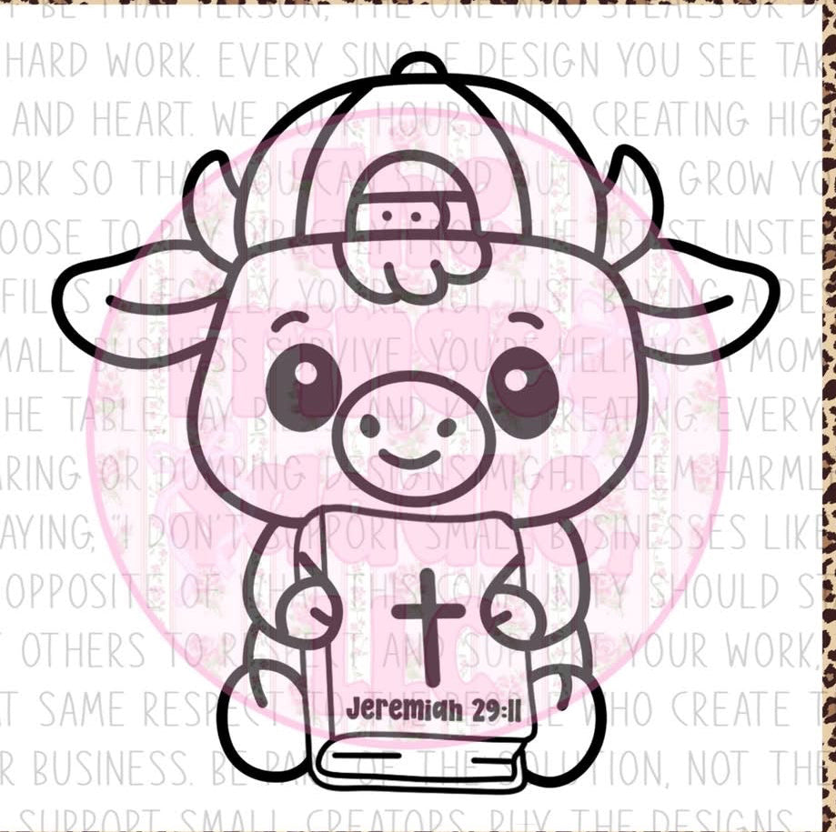 Bull With Bible Stamp Mold