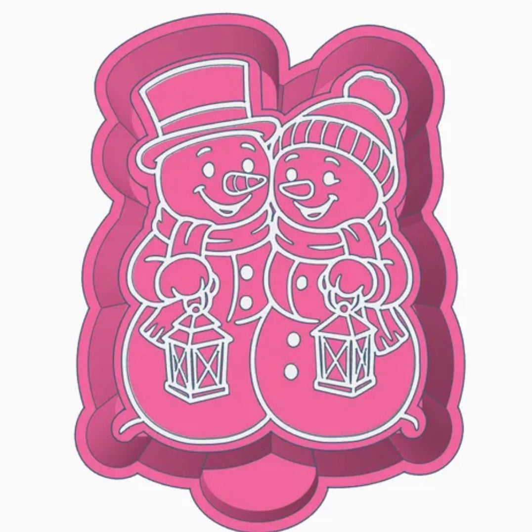 Mr & Mrs Snowman Mold