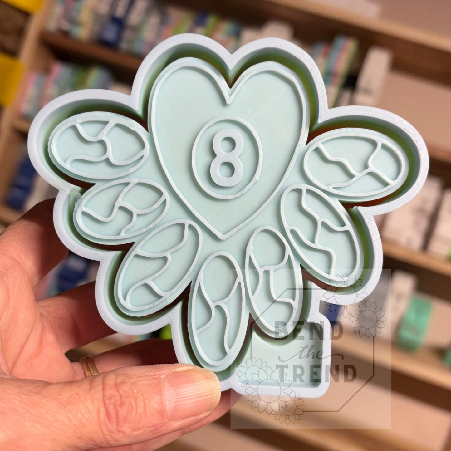 Turquoise 8 Heart Mold