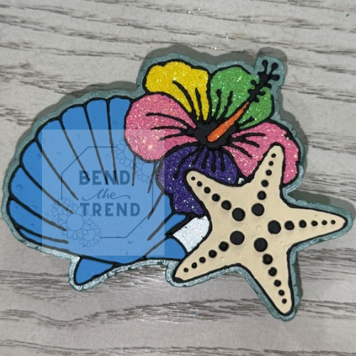 Seashells & Hibiscus Flower Mold