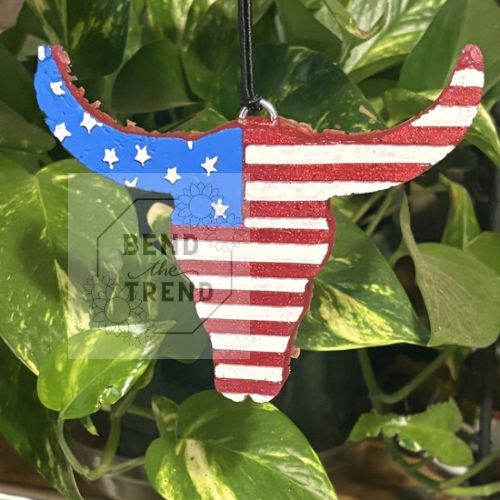 Bull Skull B Patriotic Insert Mold