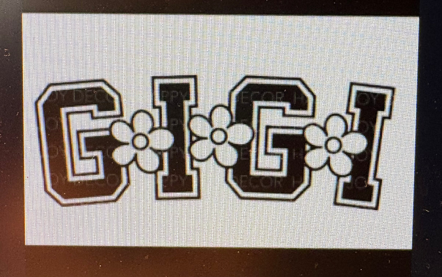 GIGI with flowers Mold