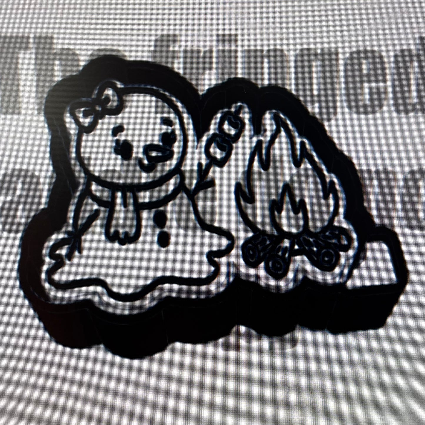 Melting Snowman Roasting Marshmallows Mold