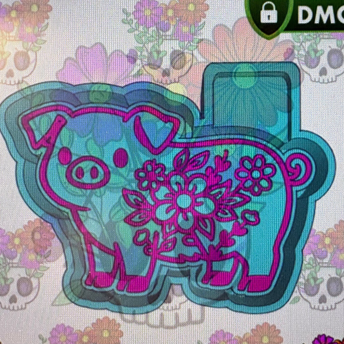 Floral Pig Mold