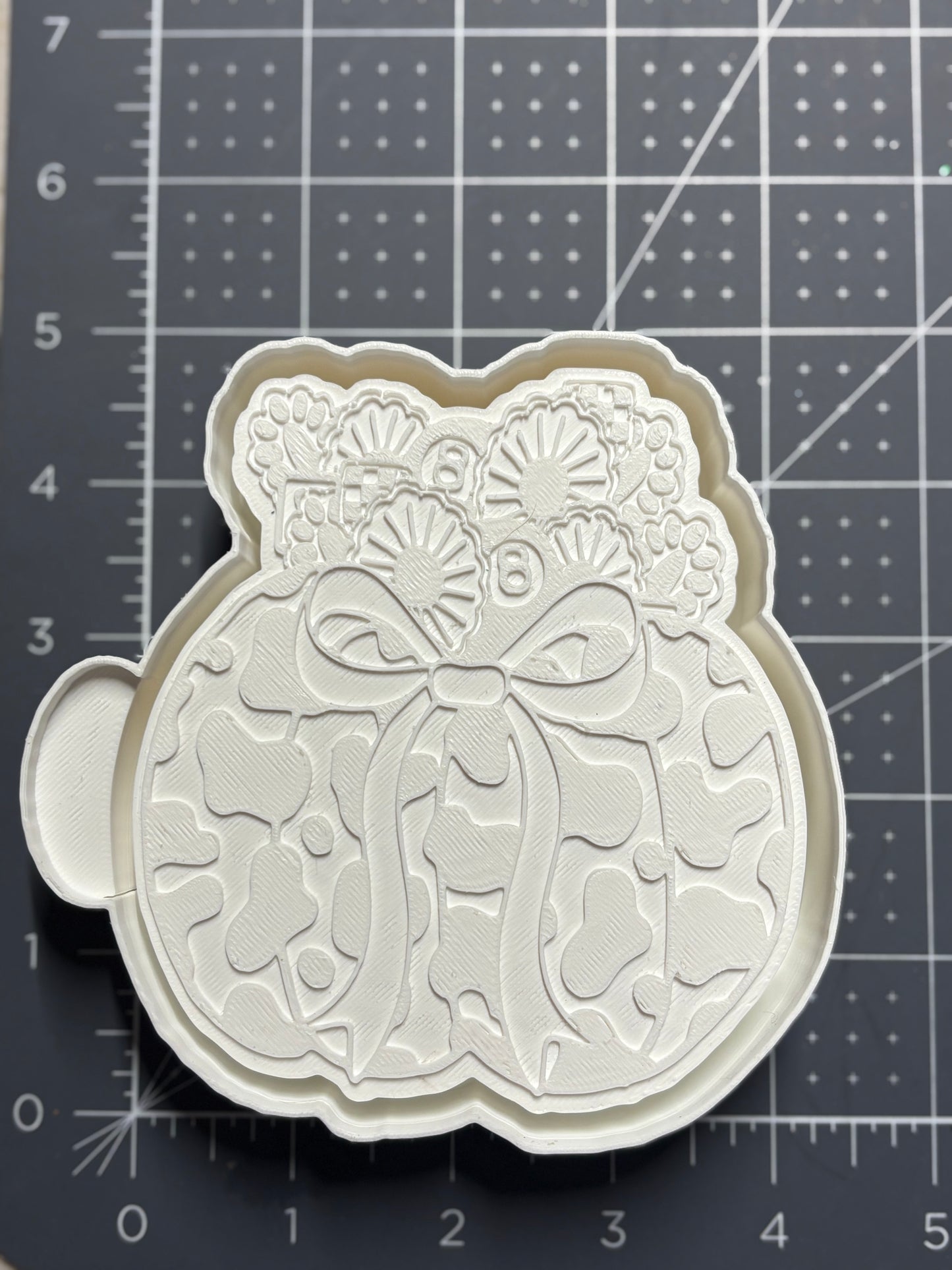 Turquoise Cow Print Pumpkin Mold