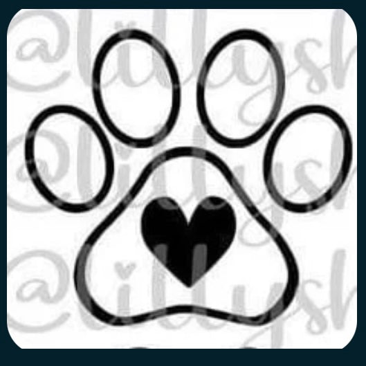 Heart Paw Print Mold