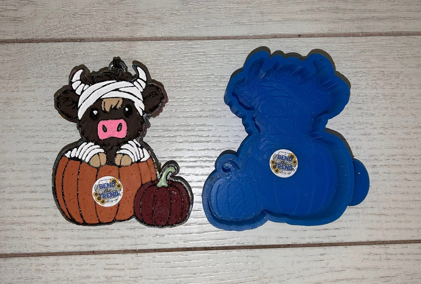 Highland Cow Mummy Pumpkin Mold