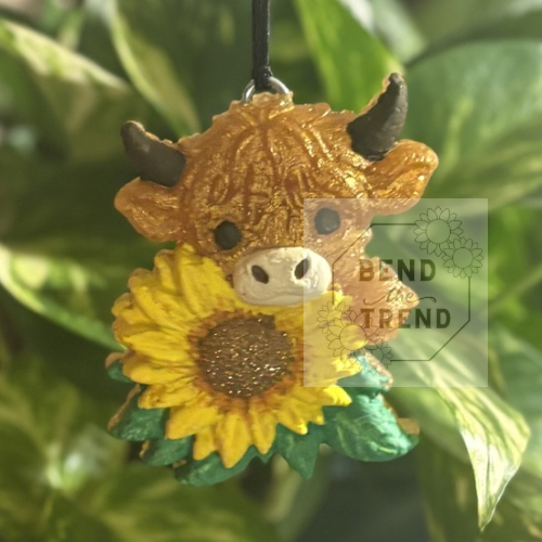 Highland with Sunflower 3d Mold
