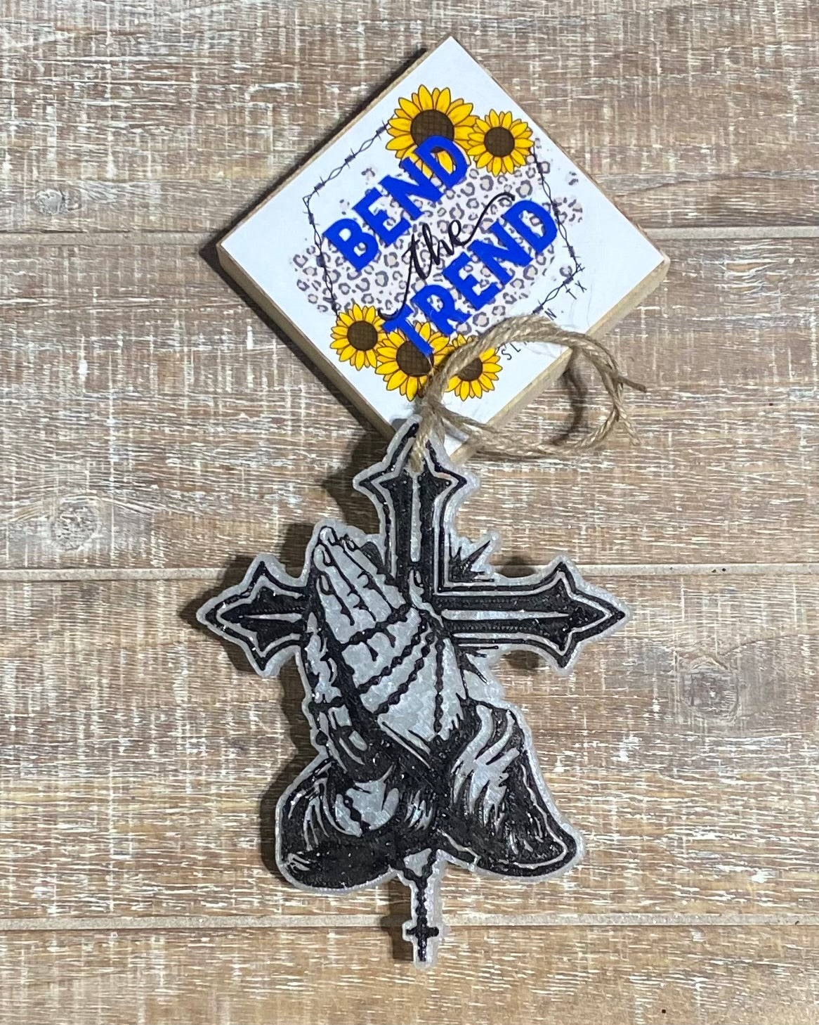 Praying hands cross Freshie