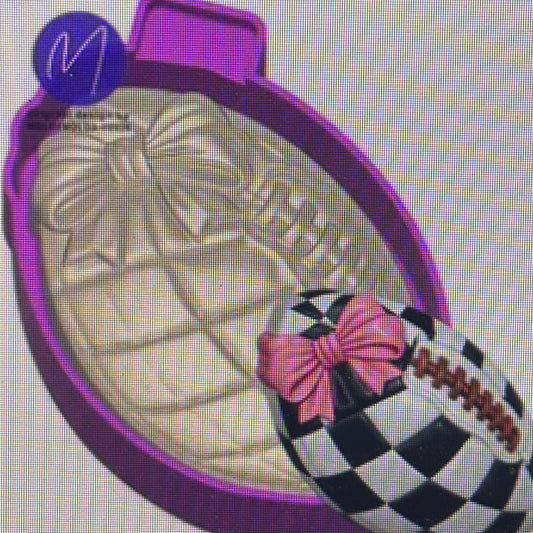 3D Checkered Football Mold