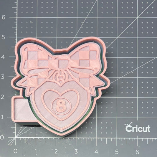 Checkered 8 Ball Locket Mold