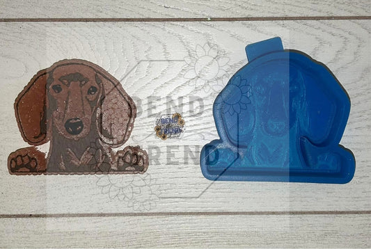 Peeking Dachsund Dog Mold