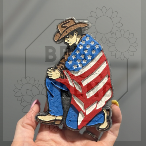 Cowboy with American Flag Mold