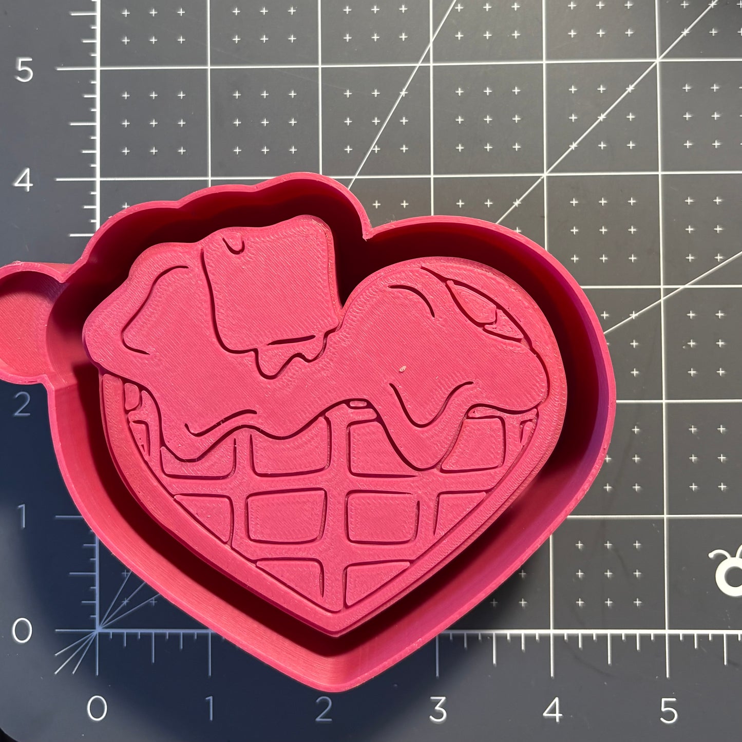 Waffle Heart with Butter Mold