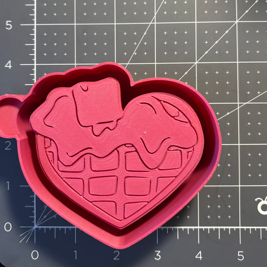 Waffle Heart with Butter Mold