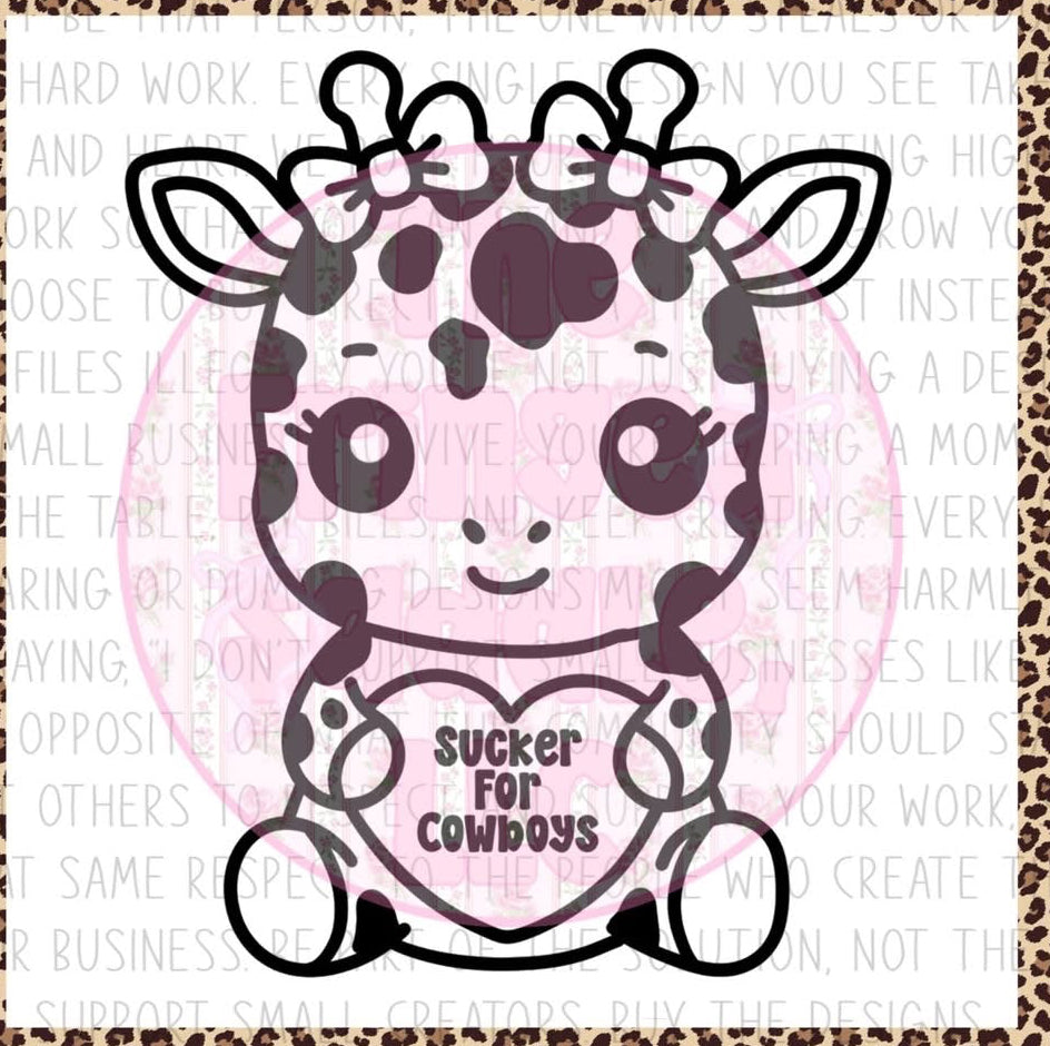 Sucker For Cowboys Giraffe Mold