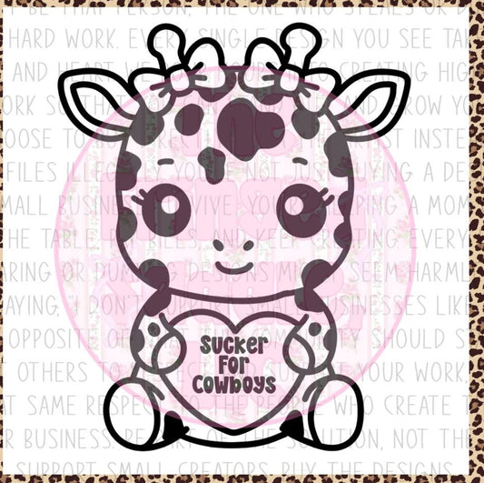 Sucker For Cowboys Giraffe Mold