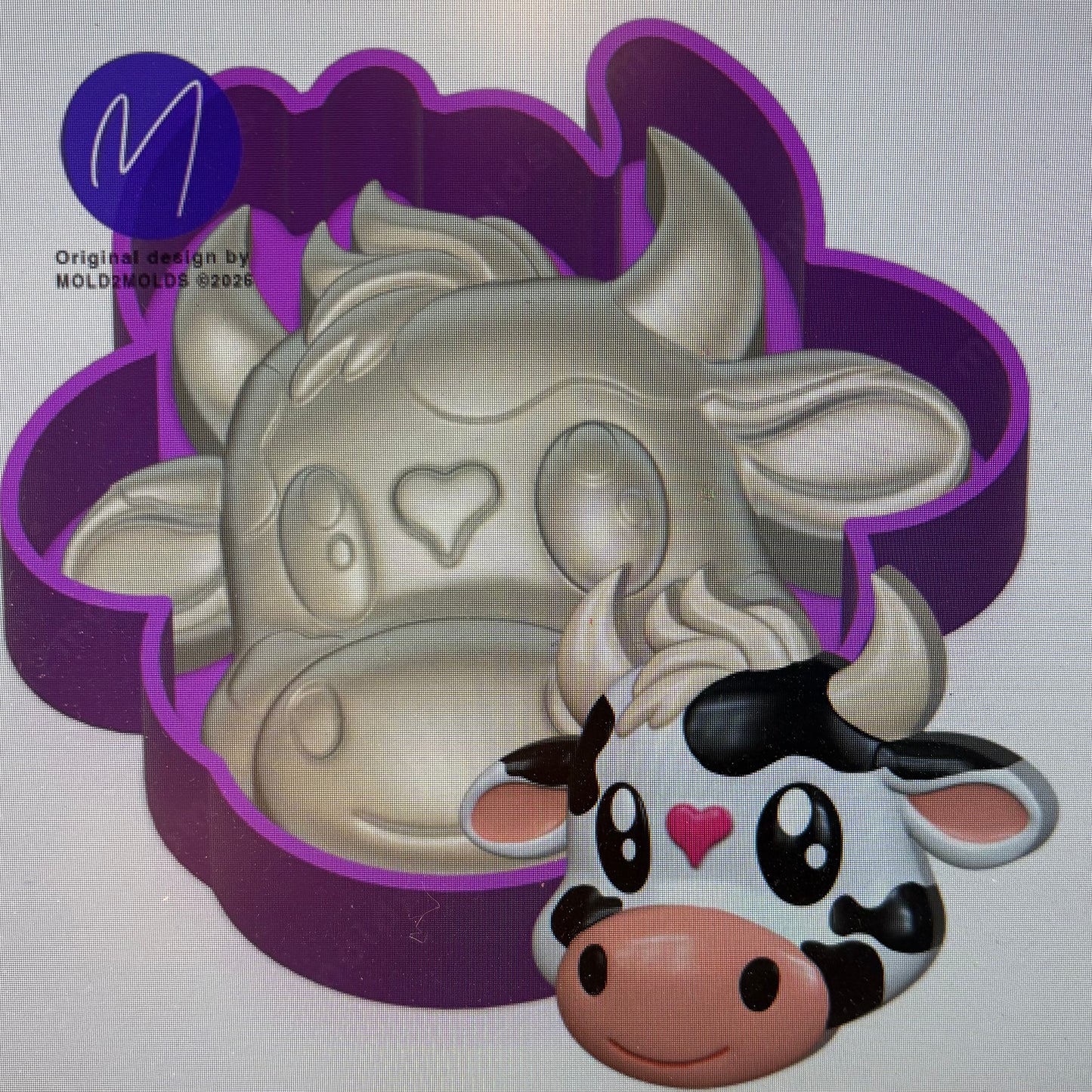 3D Spotted Cow Mold