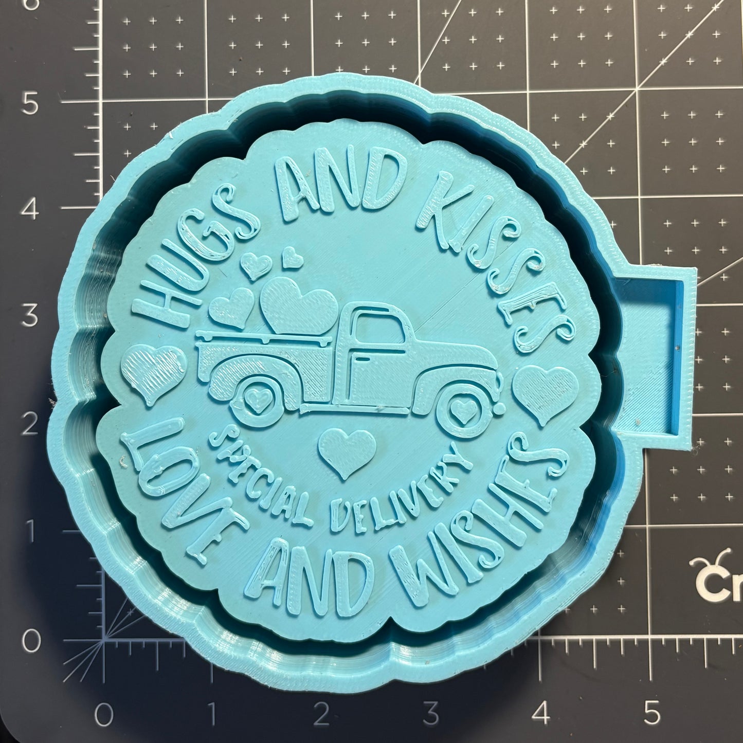 Hugs & Kisses Love & Wishes Mold