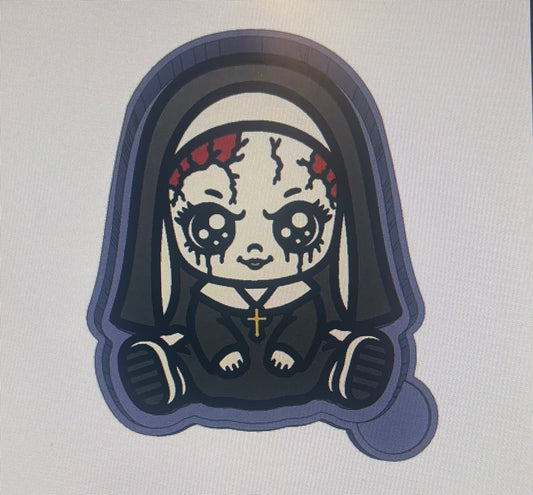 Cute Chibi Gothic Horror Nun Mold