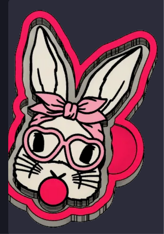 Bunny Blowing Bubble Mold