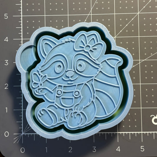 Raccoon with Butterflies Mold
