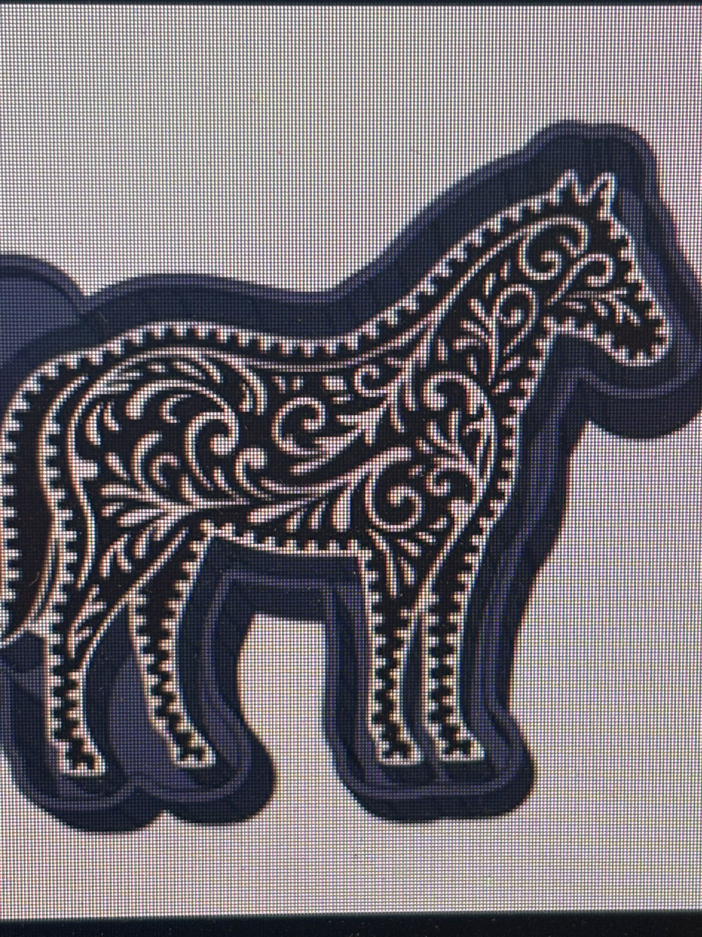 Tooled Leather Horse Mold