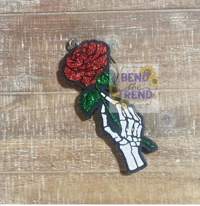 Rose Skeleton Hand Freshie