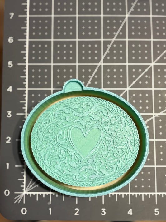 Tooled Heart Concho Mold