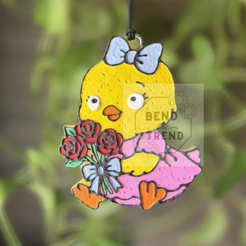 Baby Chick with Bouquet Flowers Mold