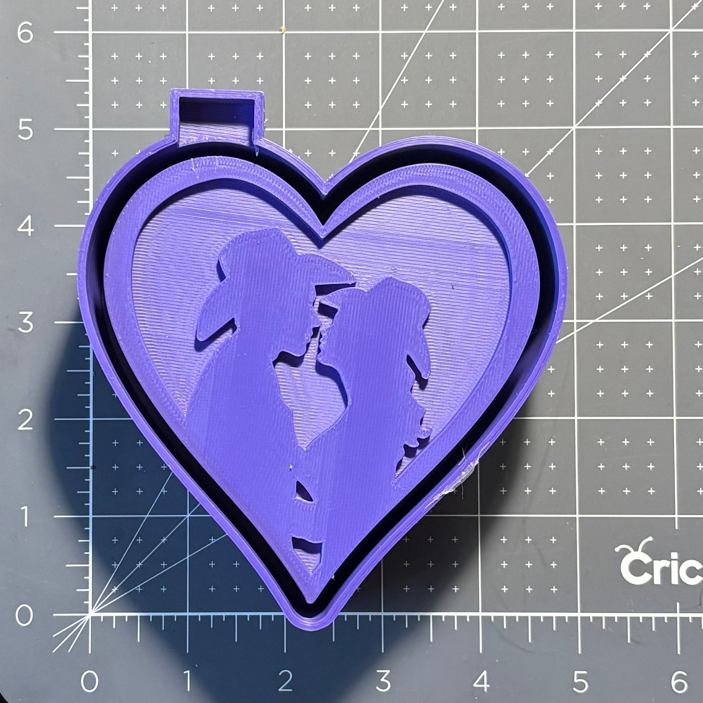 Cowboy & Cowgirl Silhouette Heart Mold