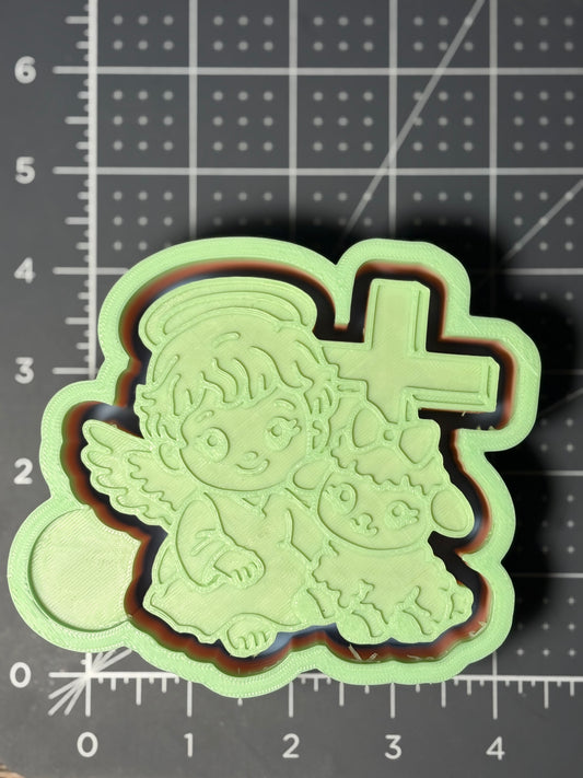 Angel & Lamb with Cross Mold