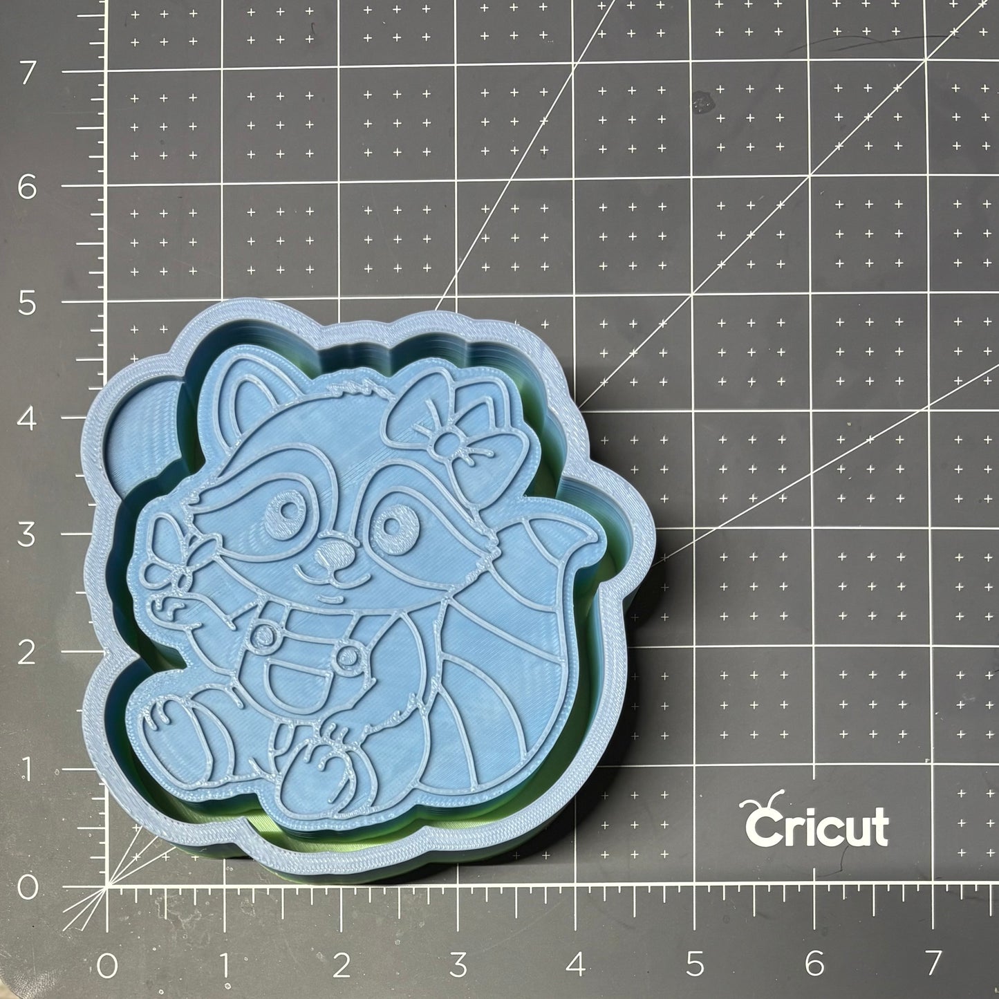 Cute Racoon with Butterfly Mold