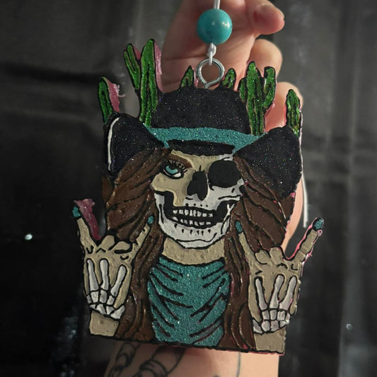 Skully Cowgirl With Cactus Mold