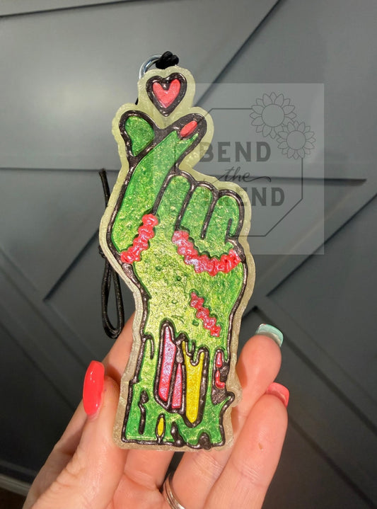 Zombie Finger with Heart Mold