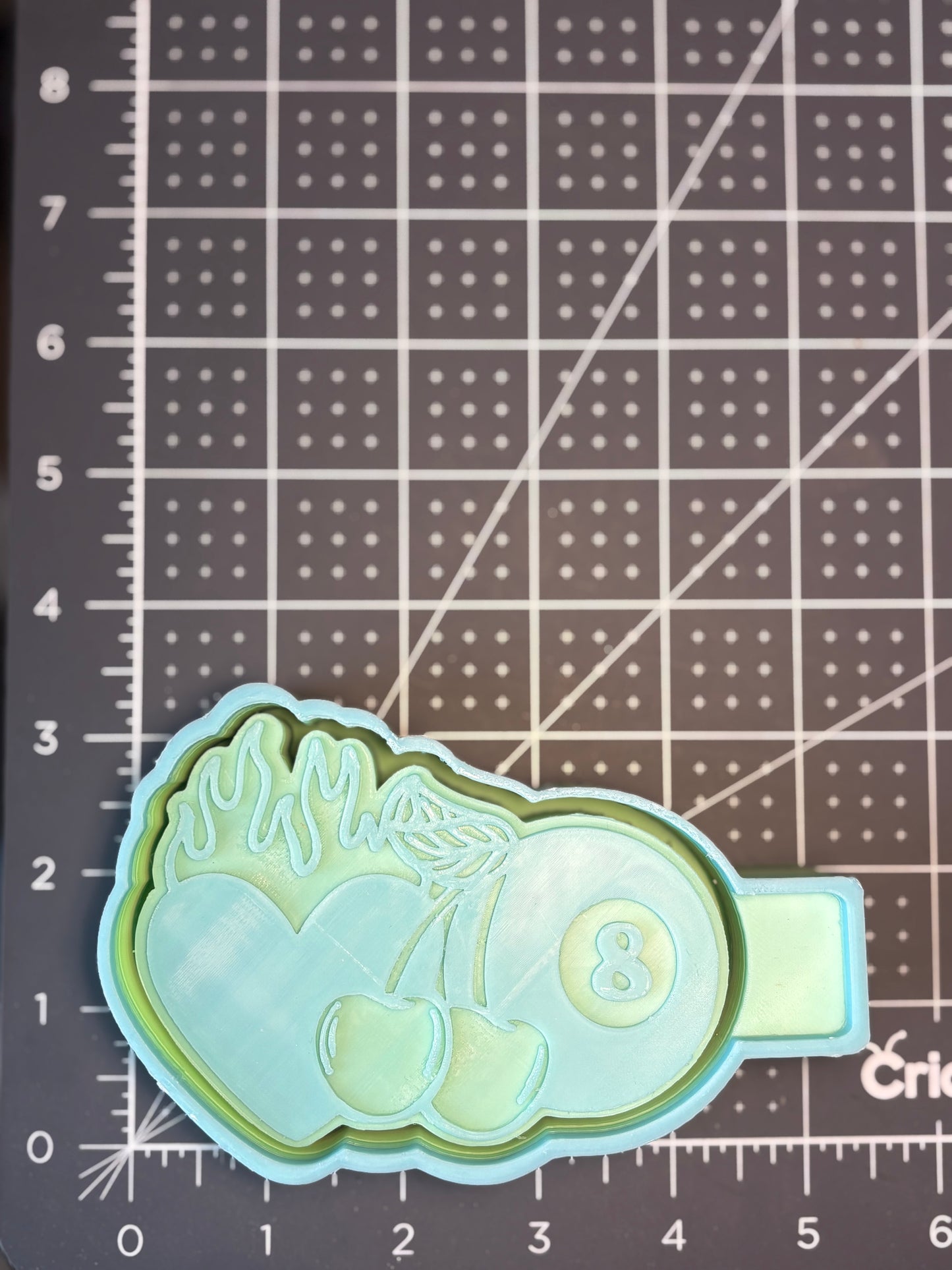 8 Ball Heart Cherries  Mold