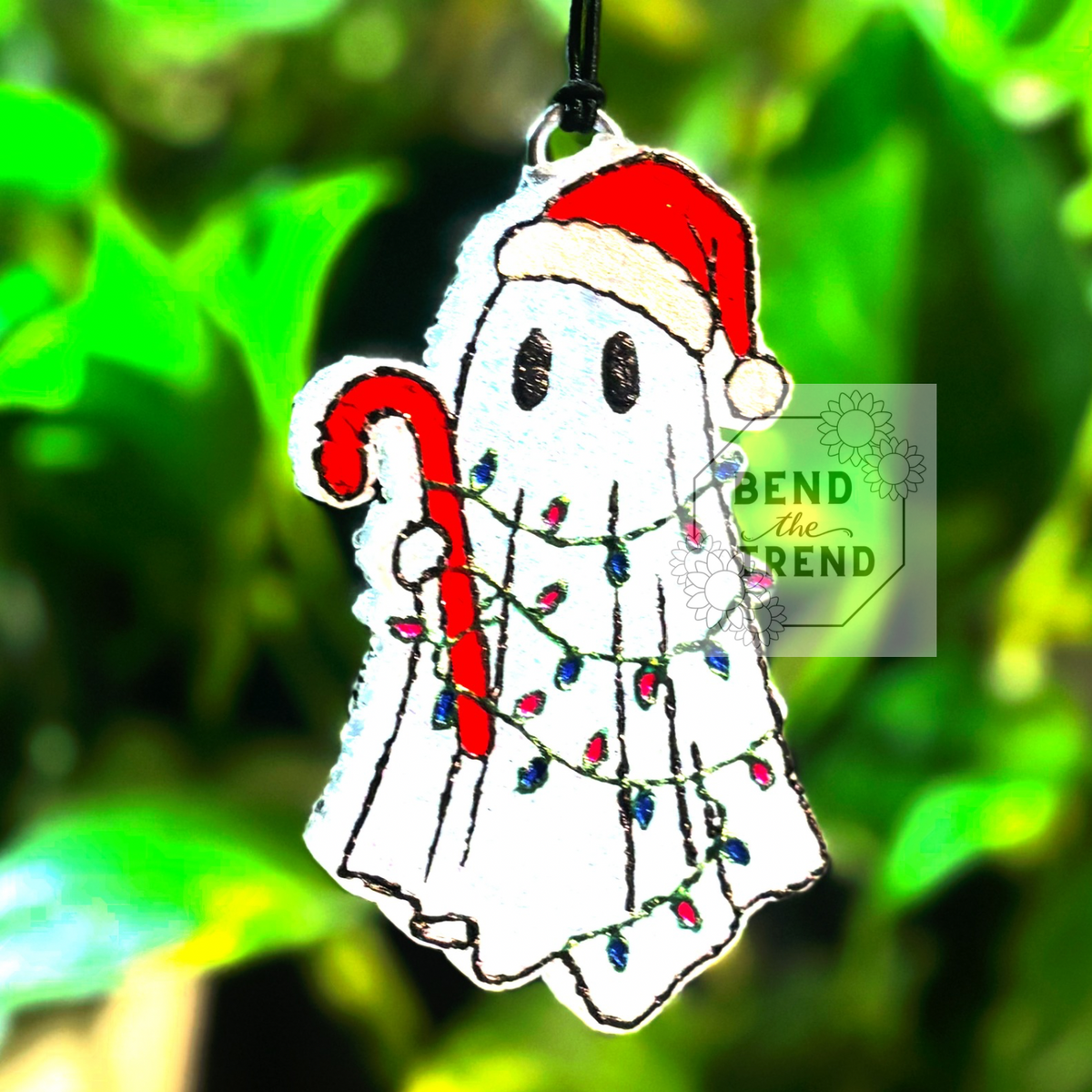 Christmas Ghost with Candy Cane & Lights Mold