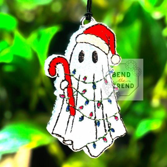 Christmas Ghost with Candy Cane & Lights Mold