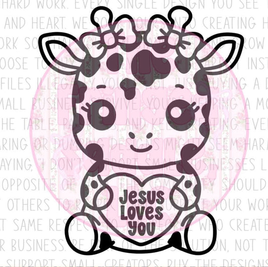 Jesus Loves You Giraffe Mold